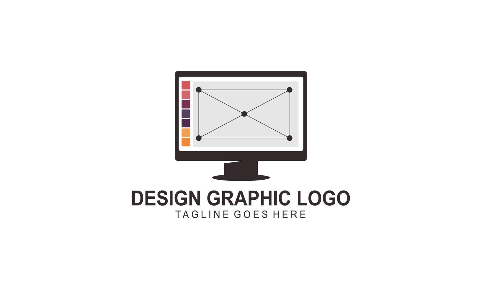 logo d'outil de graphiste et de studio de conception web vecteur