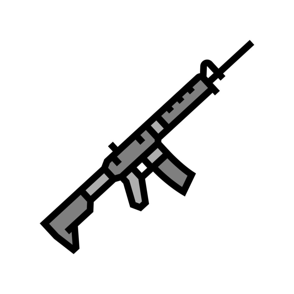 illustration vectorielle d'icône de couleur de fusil à percussion centrale vecteur