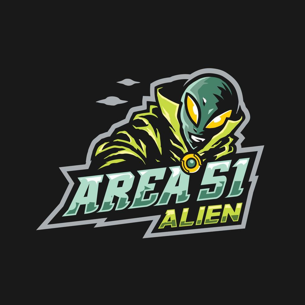 illustration du logo de la base extraterrestre de la zone 51 vecteur