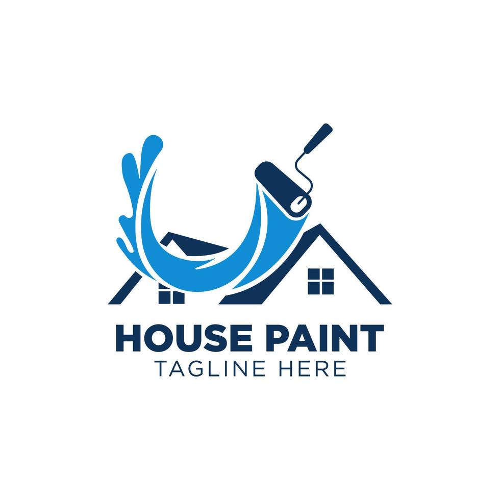 bleu couleur maison peinture logo entreprise clipart vecteur