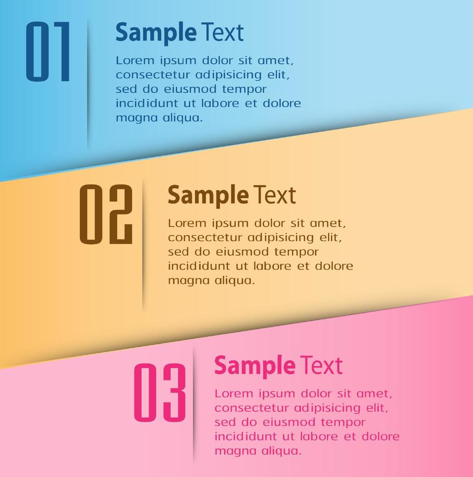 modèle de zone de texte moderne, bannière d'infographie vecteur