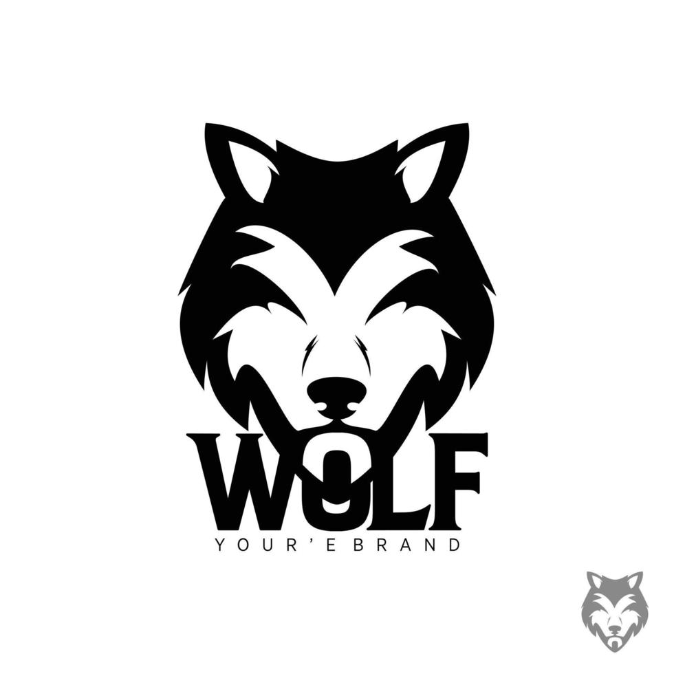logo tête de loup vecteur