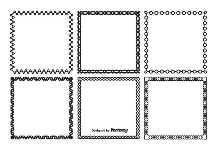 Ensemble de cadre décoratif vecteur