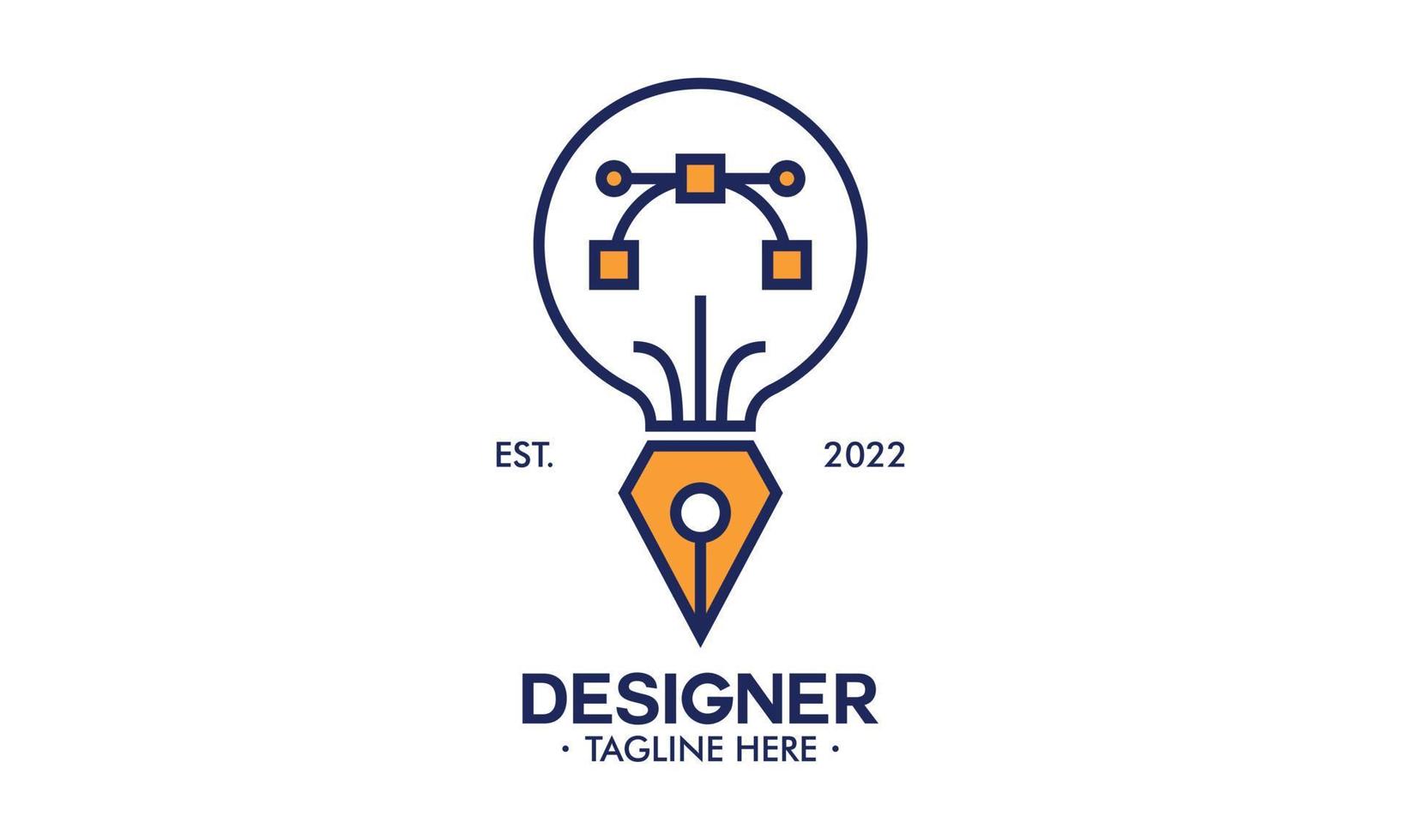 logo d'outil de graphiste et de studio de conception web vecteur