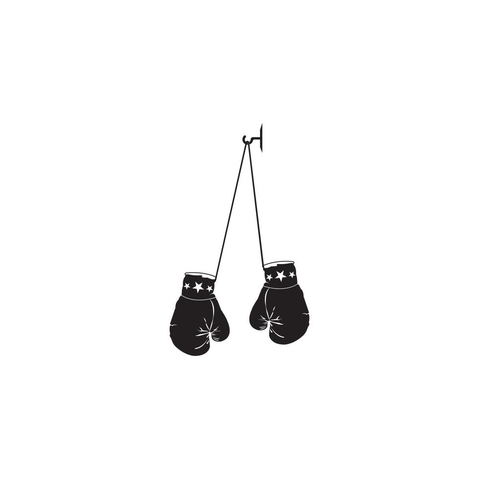 logo gants de boxe vecteur