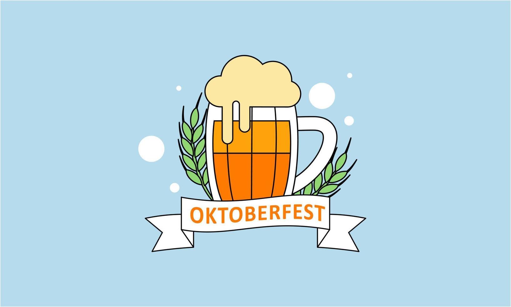 fond de festival de bière oktoberfest réaliste peut être utilisé pour le modèle daffiche vecteur