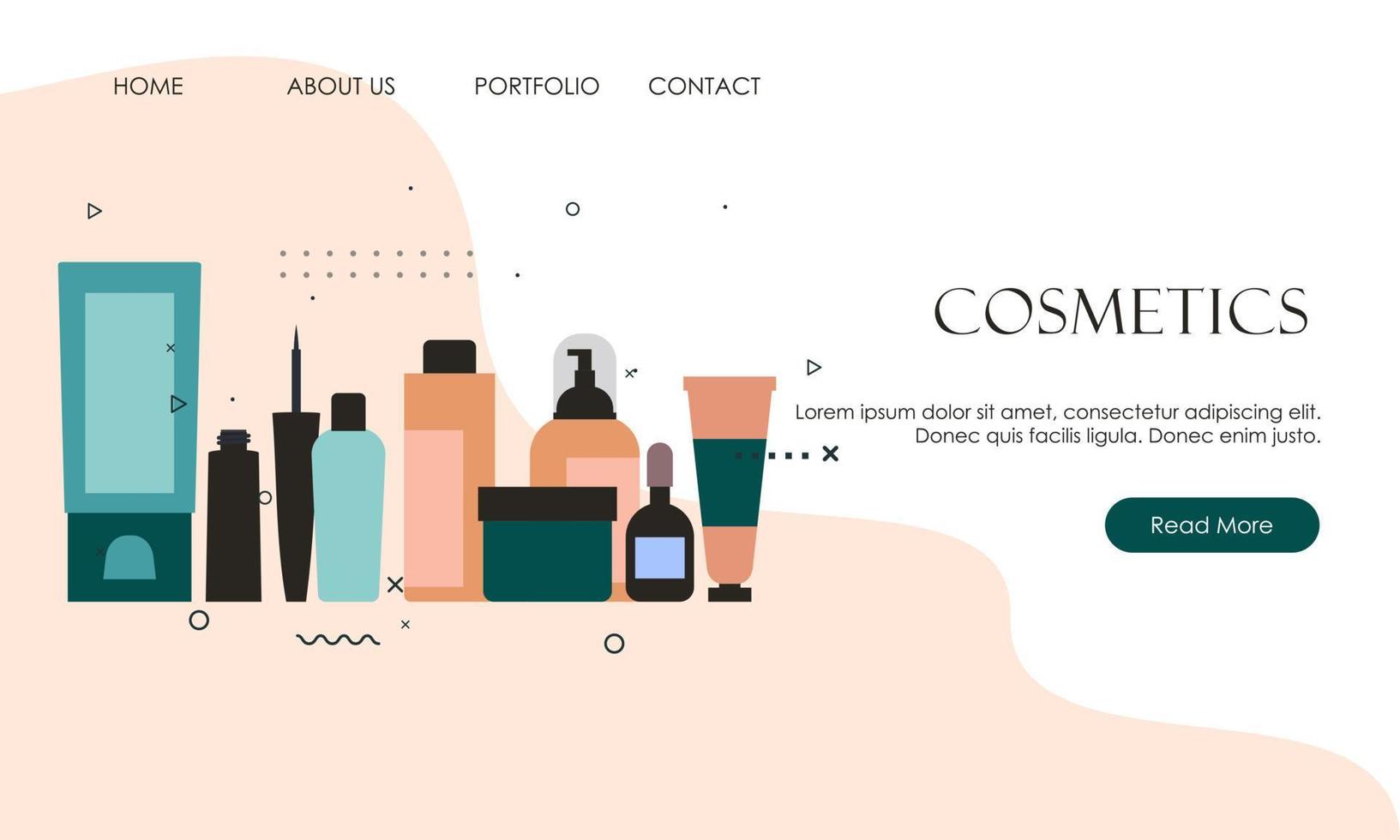 définir des contenants cosmétiques bouteilles beauté du visage spa vecteur