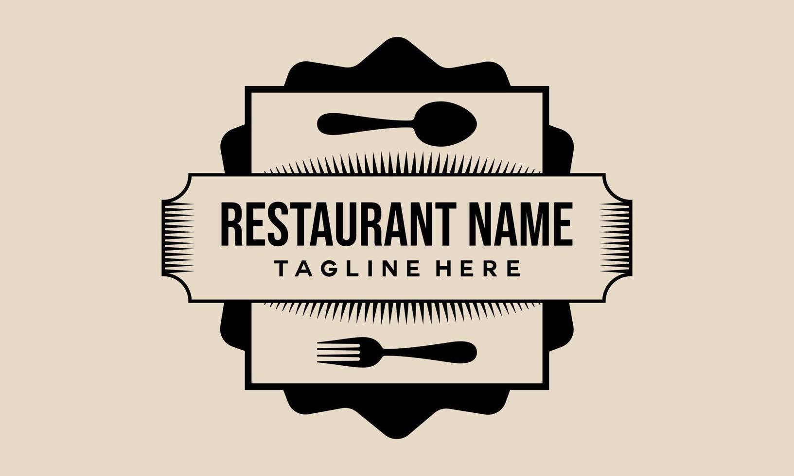 vecteur de modèle de conception de logo de restaurant