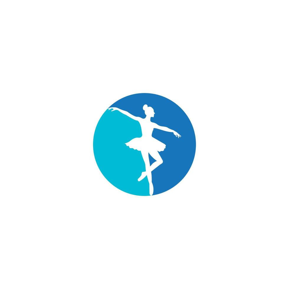 logo de ballet. conception de modèle d'illustration vectorielle. vecteur