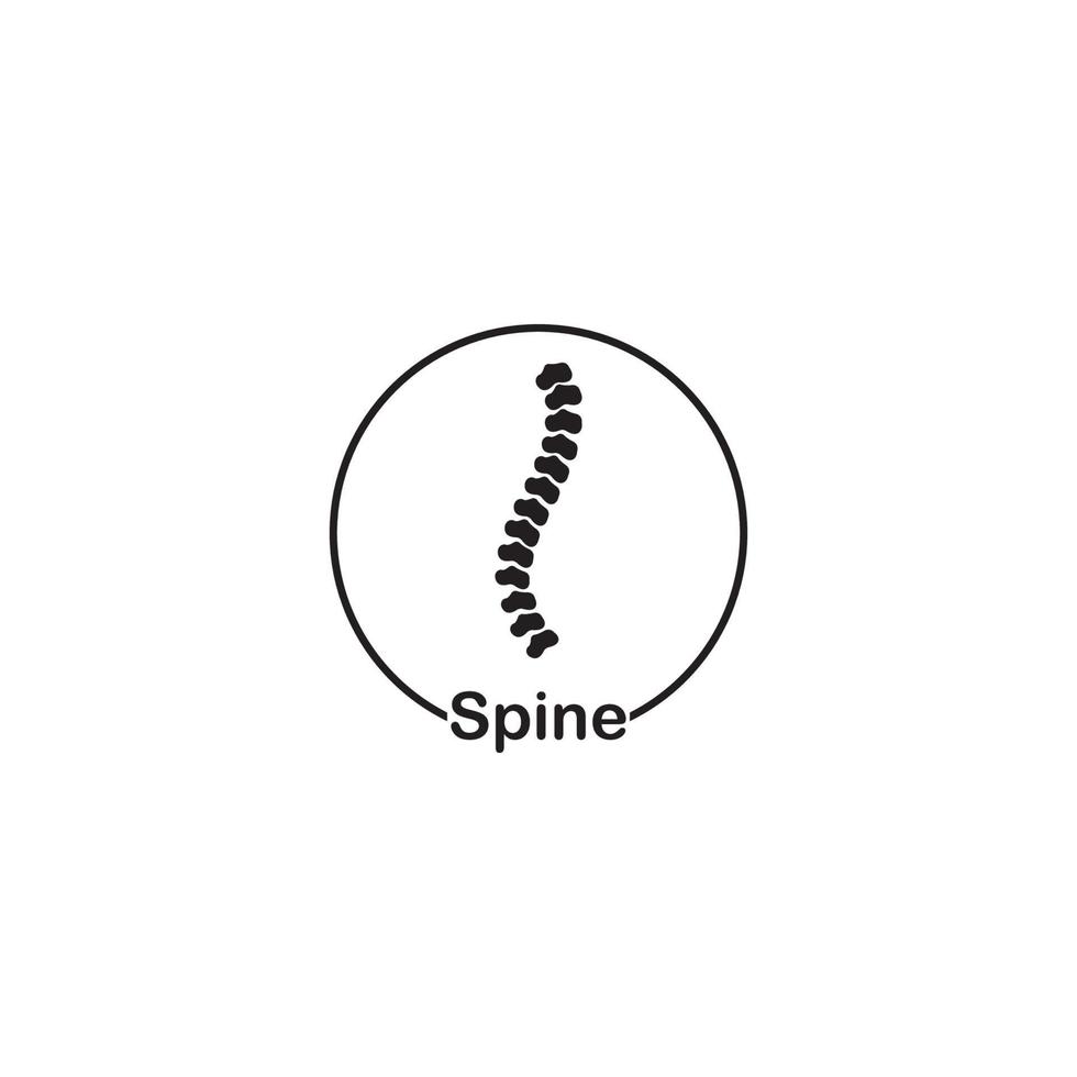 modèle de conception d'illustration vectorielle d'icône de colonne vertébrale. vecteur