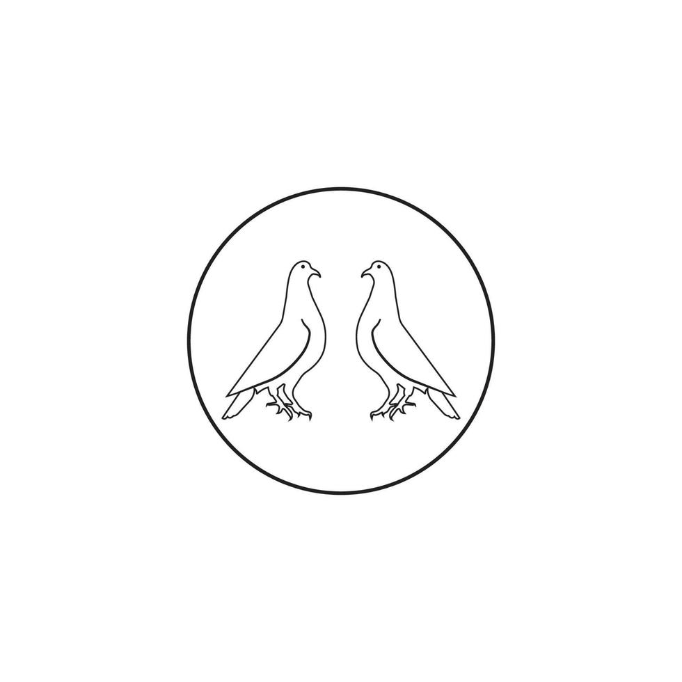 conception de modèle d'illustration vectorielle icône pigeon vecteur