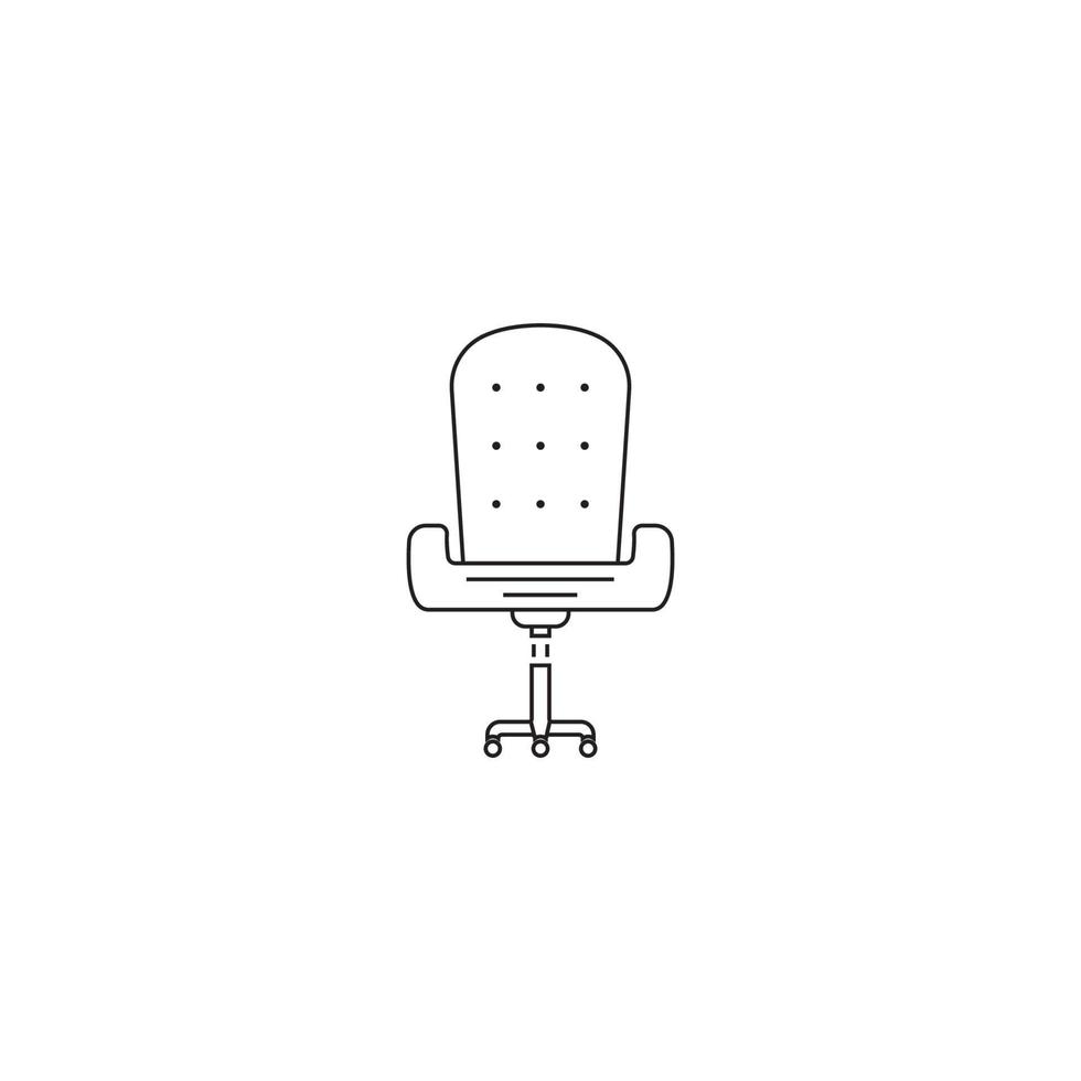 icône de fauteuil de bureau. vecteur