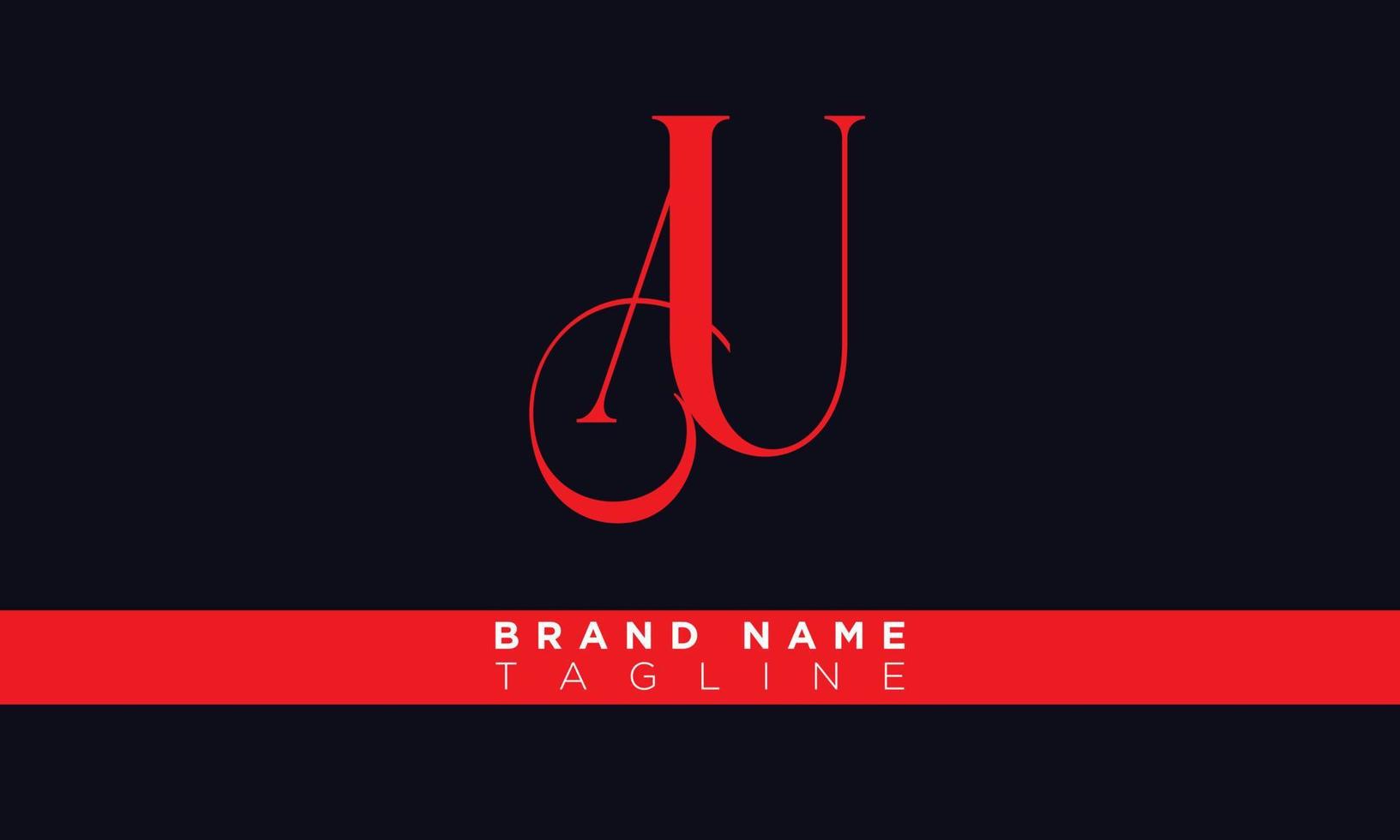 lettres aulphabet initiales monogramme logo mv, ua, a et u vecteur