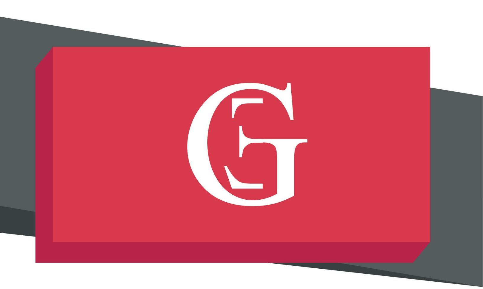 alphabet lettres initiales monogramme logo ge, par exemple, g et e vecteur