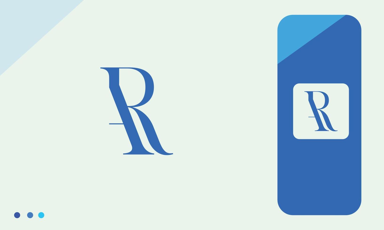 alphabet lettres initiales monogramme logo ar, ra, a et r vecteur