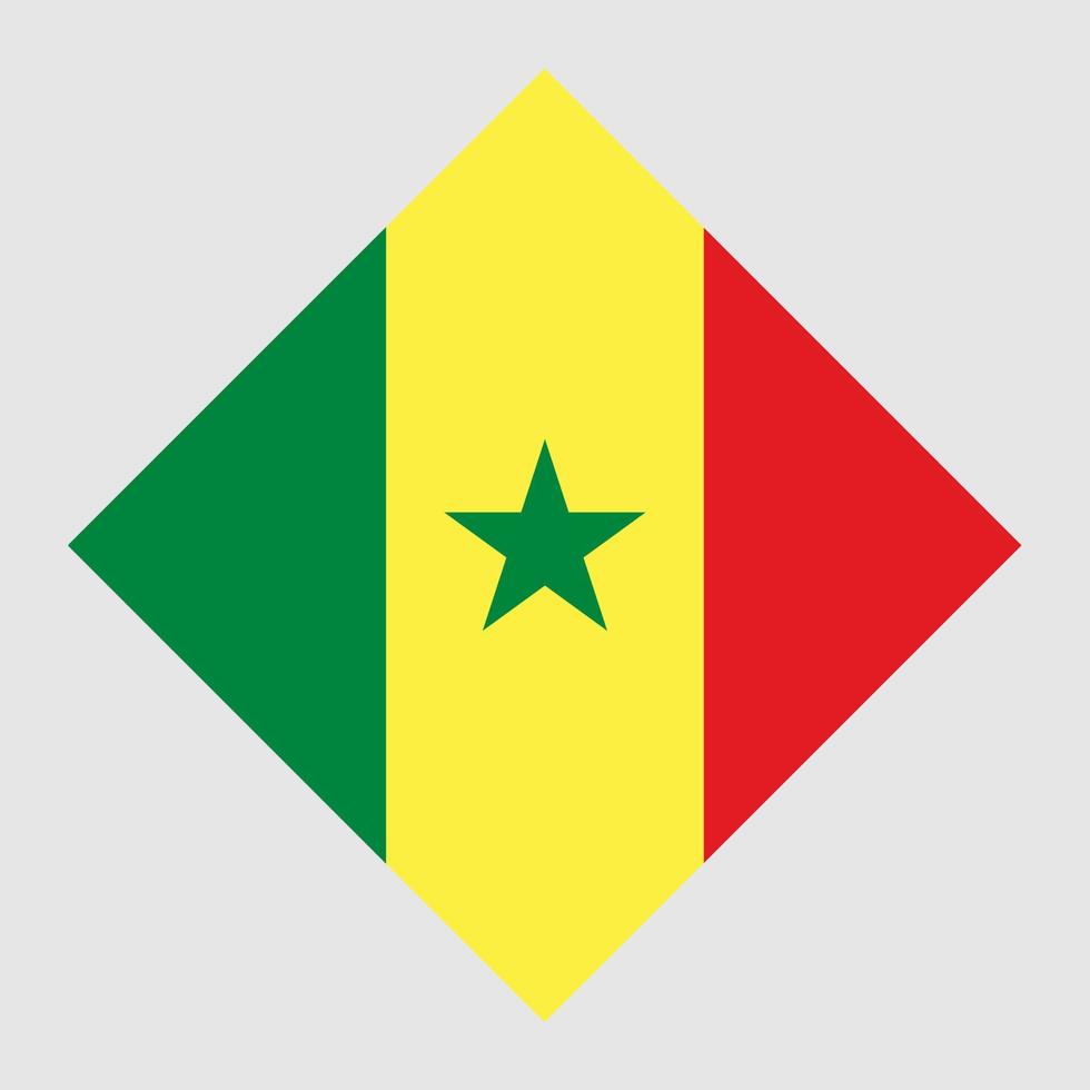 drapeau sénégal, couleurs officielles. illustration vectorielle. vecteur