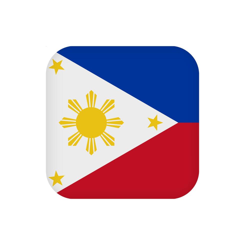 drapeau philippin, couleurs officielles. illustration vectorielle. vecteur