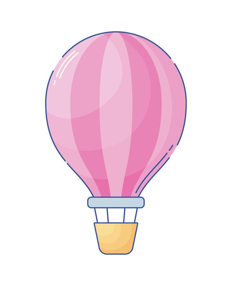 caricature de ballon à air chaud vecteur