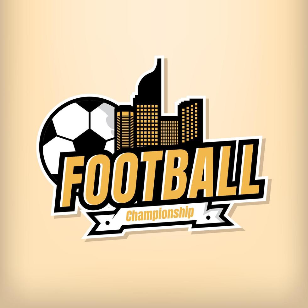 logos de sports de football pour les équipes et les villes vecteur