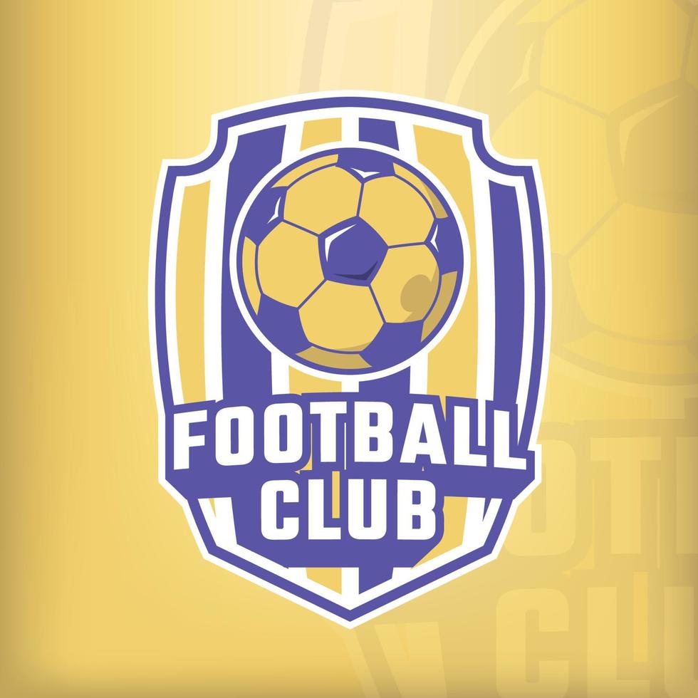 logo de sport de football doré et élégant vecteur