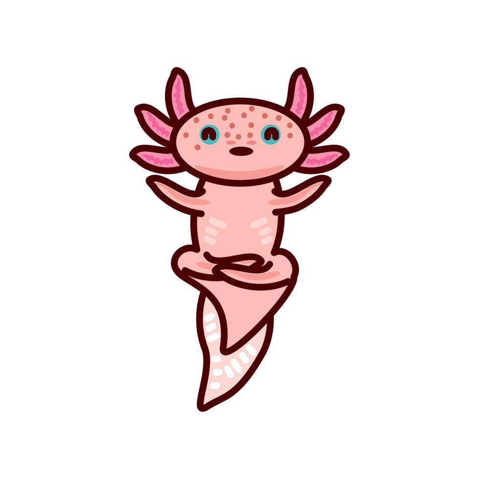 axolotl mexicain de dessin animé vecteur