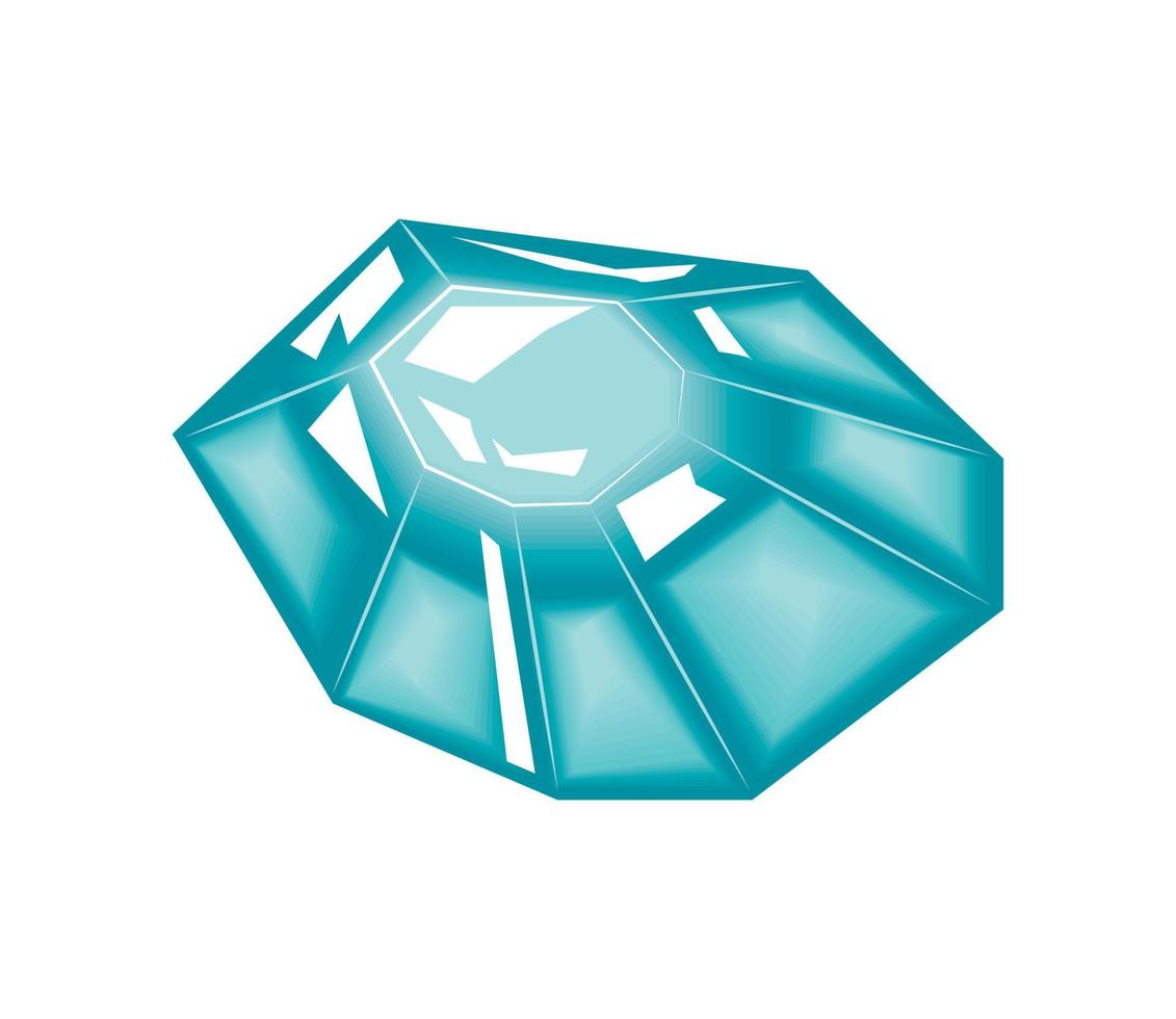 icône de cristal de guérison plat vecteur