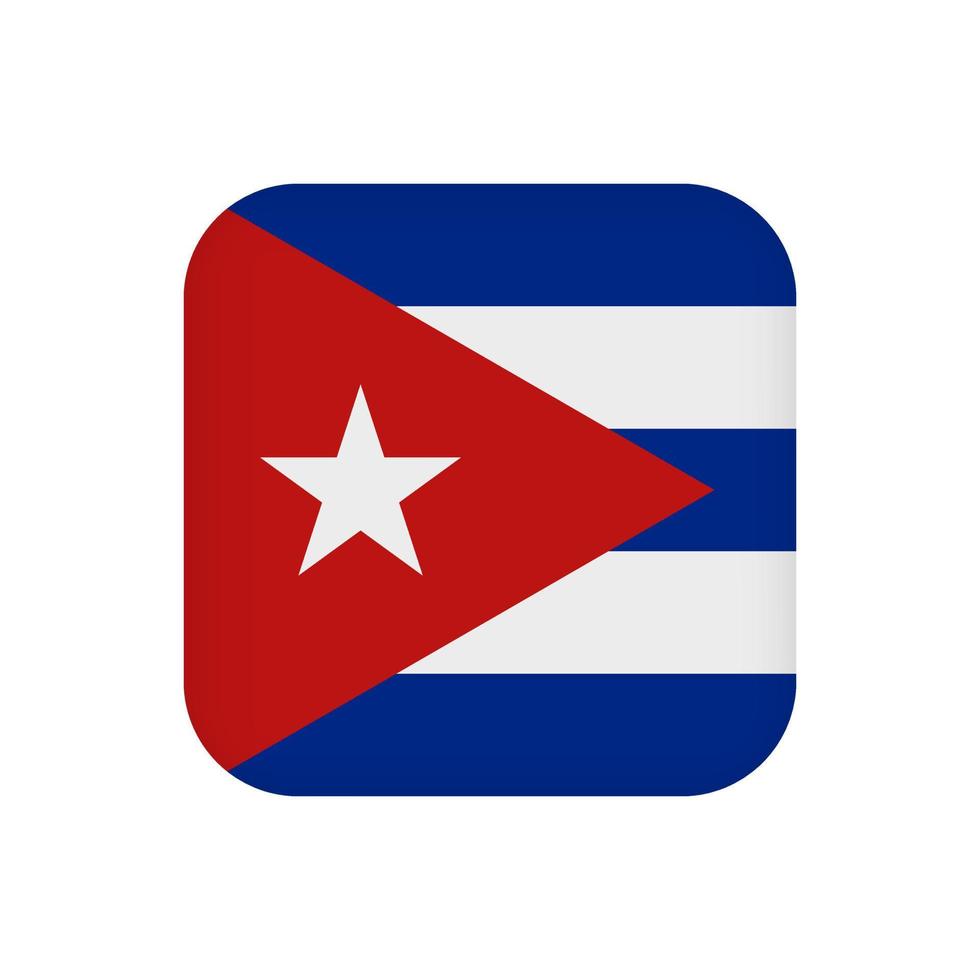 drapeau cubain, couleurs officielles. illustration vectorielle. vecteur