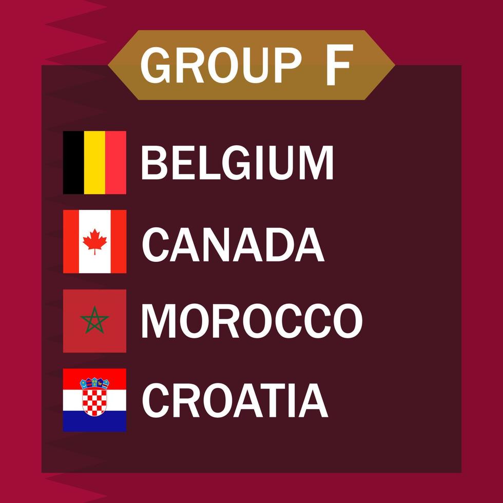 groupe horaire des matchs f. tournoi international de football au qatar. illustration vectorielle. vecteur