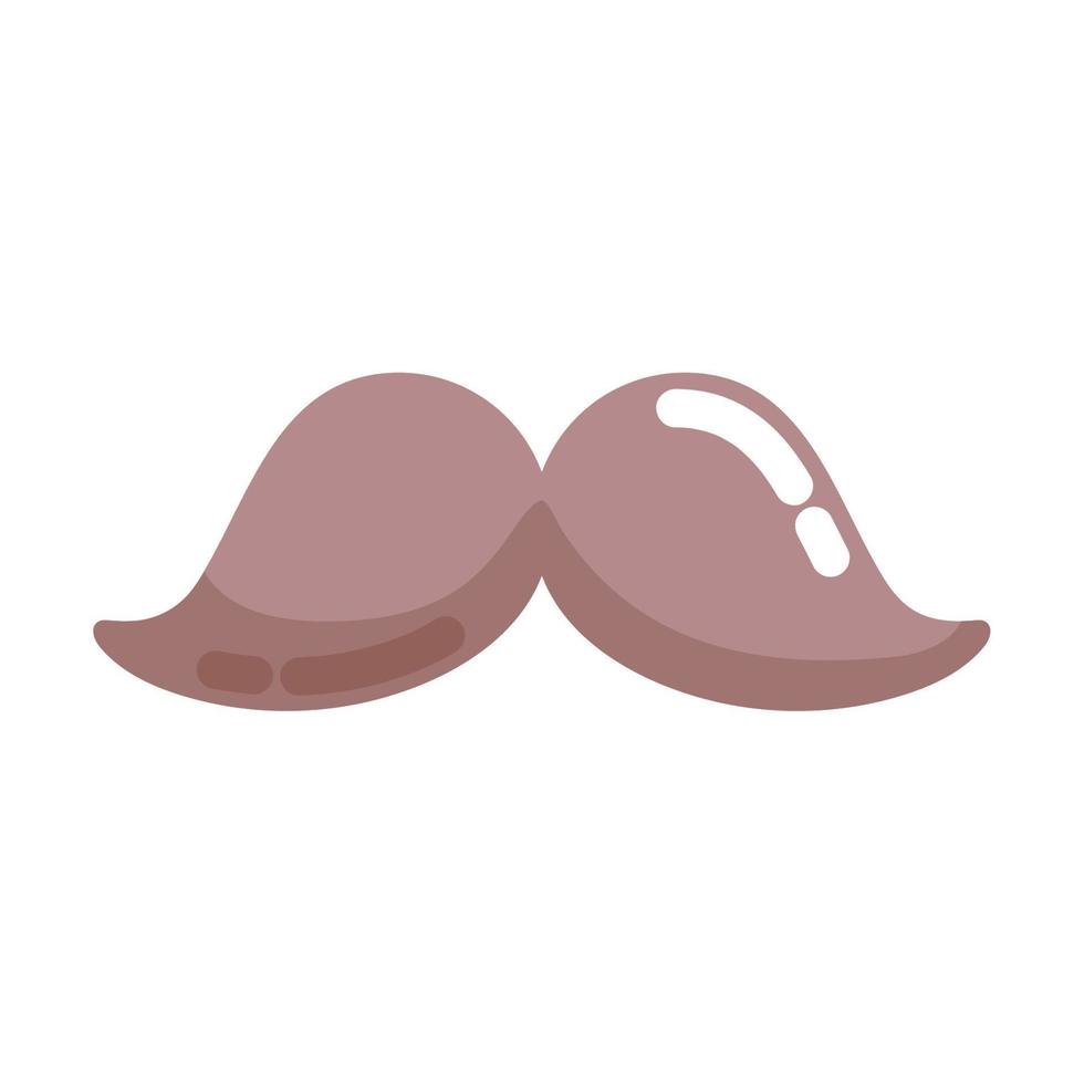 icône de dessin animé de moustache vecteur
