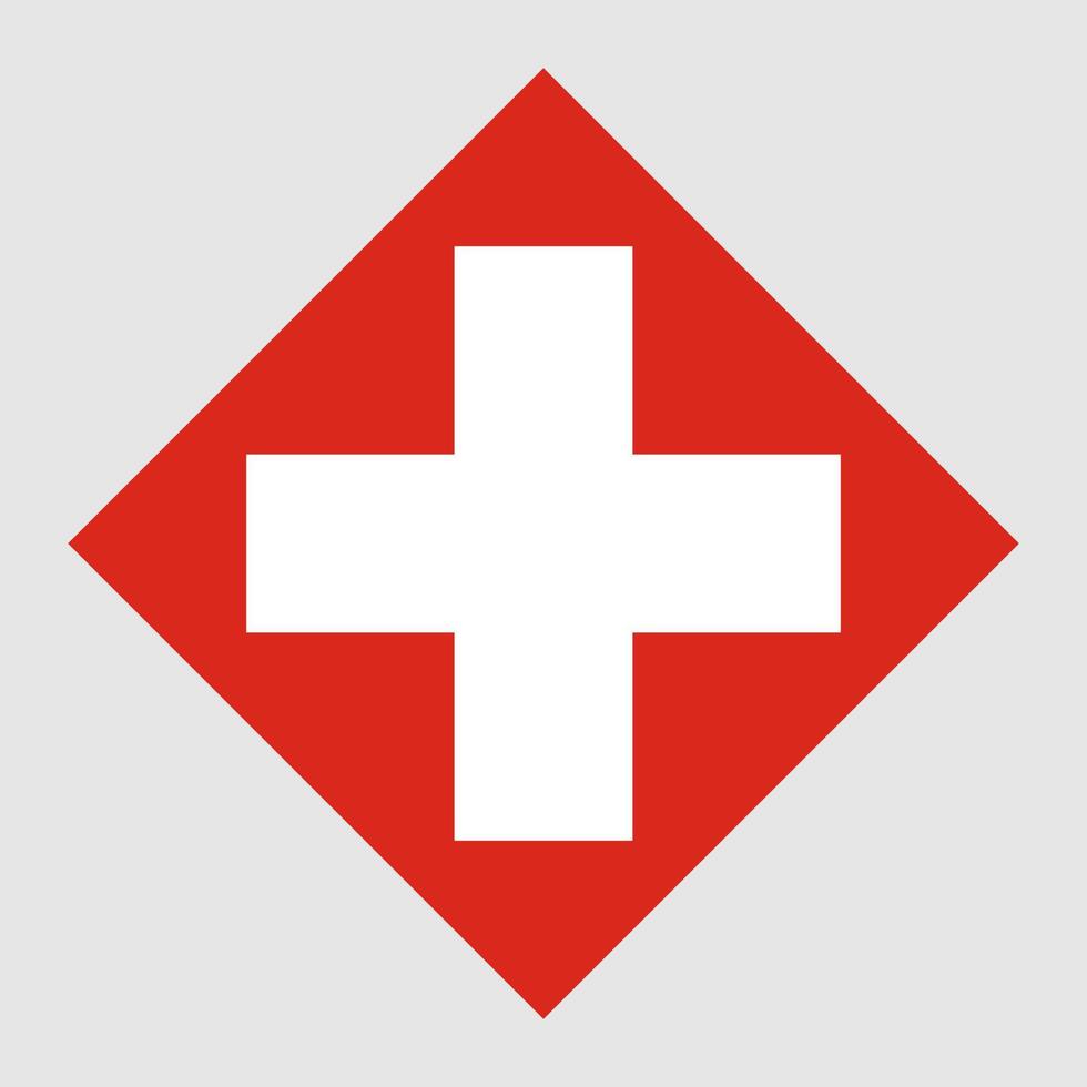 drapeau suisse, couleurs officielles. illustration vectorielle. vecteur