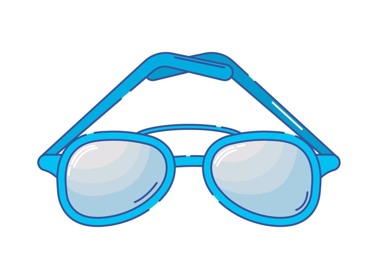 icône de dessin animé de lunettes de soleil vecteur