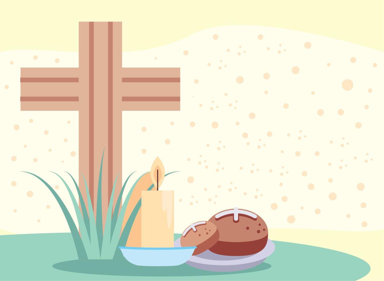 célébration religieuse de Pâques vecteur