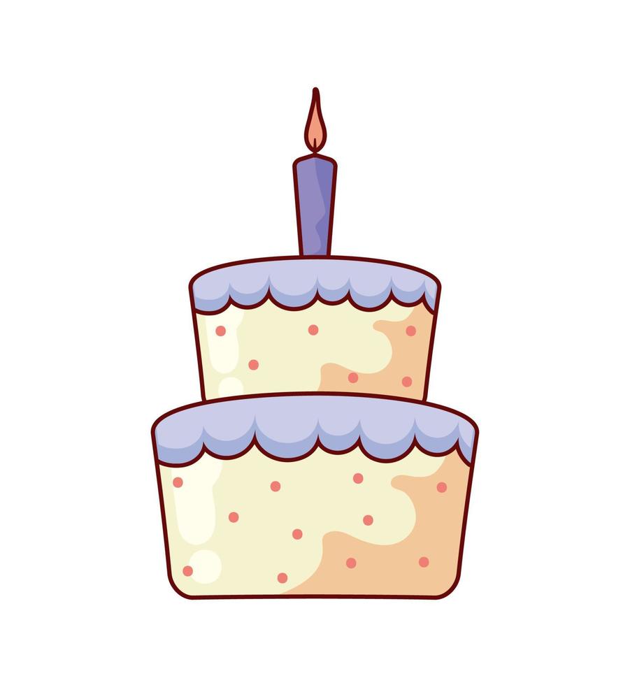 joli gâteau d'anniversaire vecteur
