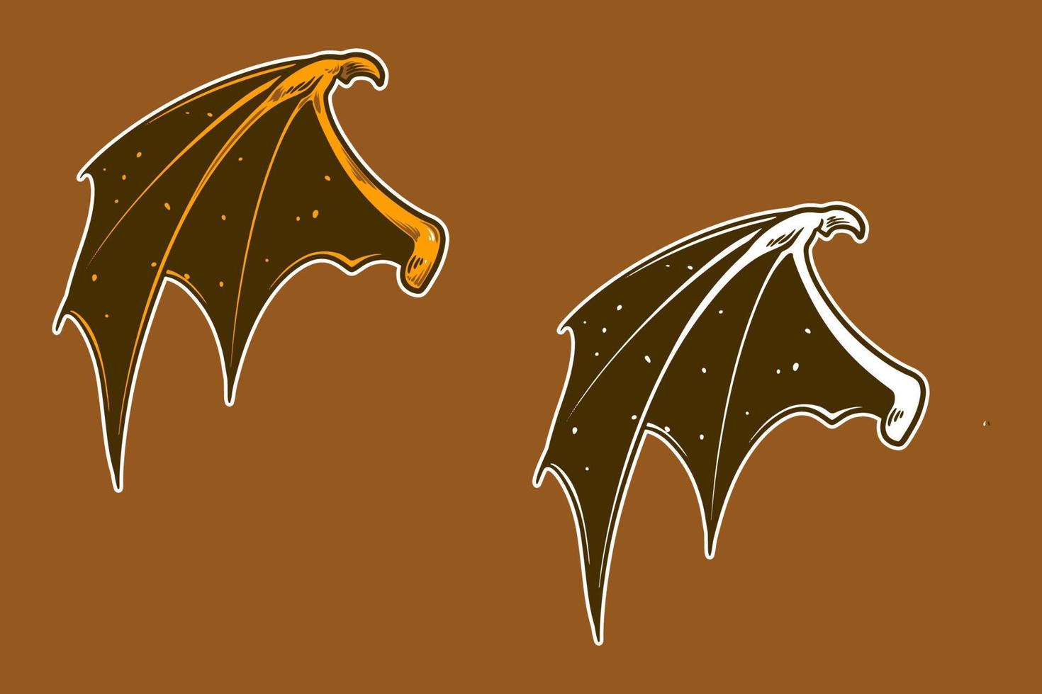 illustration vectorielle d'aile de dragon vecteur