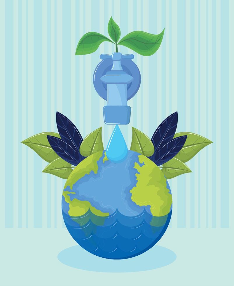 affiche de la journée mondiale de l'eau vecteur