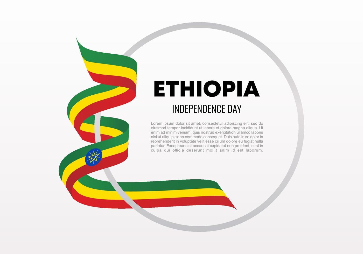 fond de la fête de l'indépendance de l'éthiopie pour la célébration nationale du 28 mai. vecteur