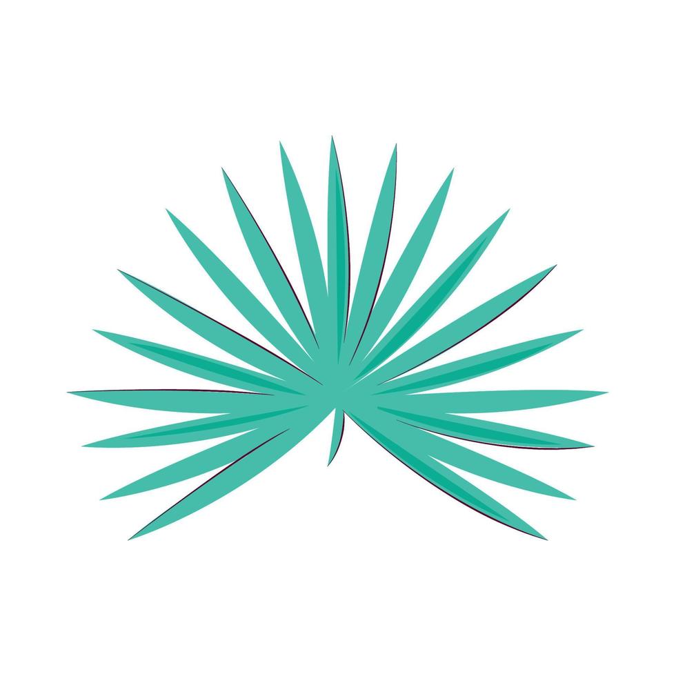 icône de feuille de palmier vecteur