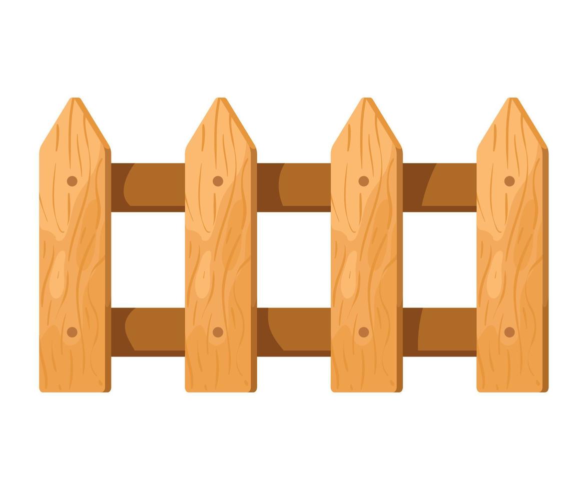 accessoire de ferme clôture en bois vecteur