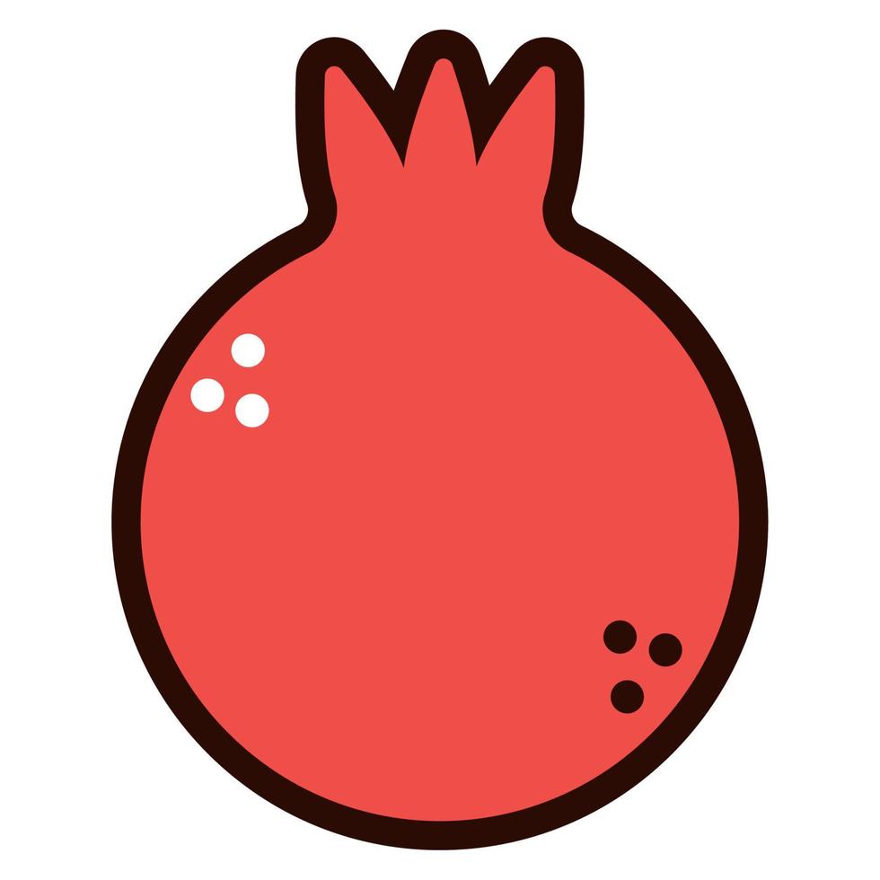 icône de doodle fruits grenade vecteur