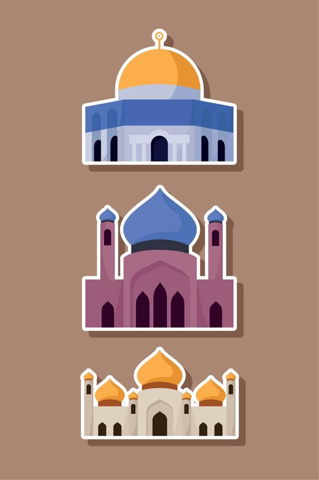 trois palais et mosquées vecteur