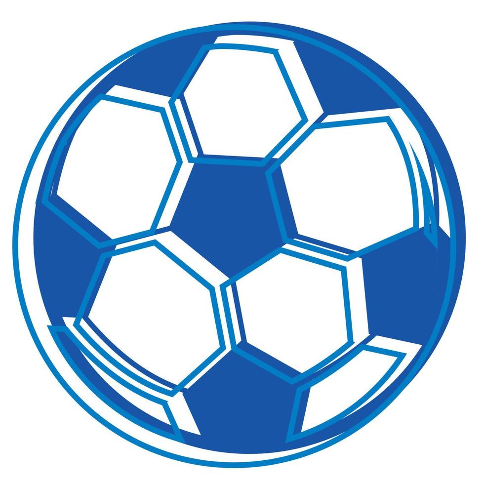 sport de football ballon bleu vecteur