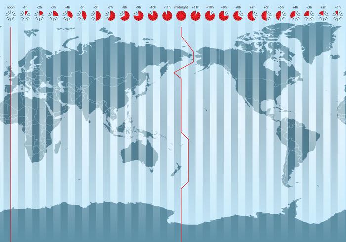 Heures horaires mondiales vecteur