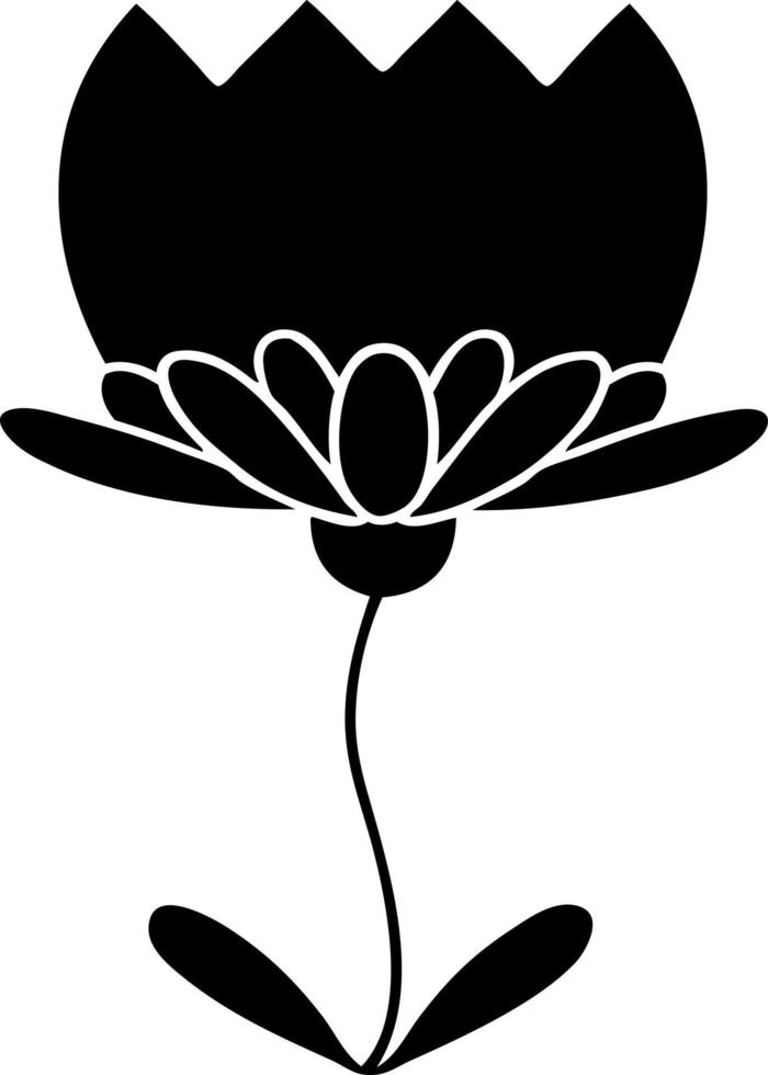 fleur de symbole plat vecteur