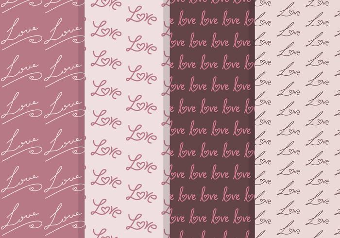 Vector Love Seamless Patterns