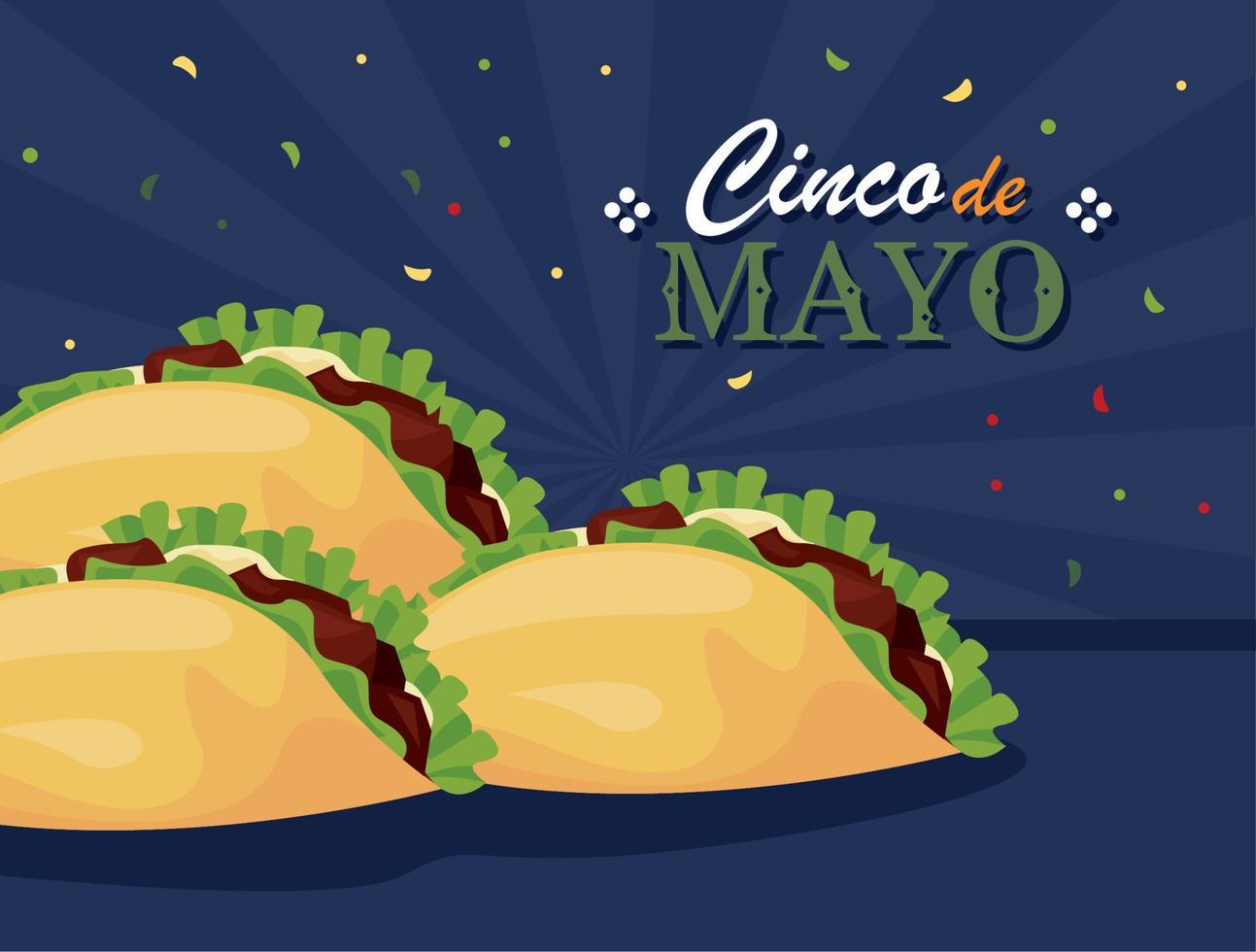 carte de fête de cinco de mayo vecteur