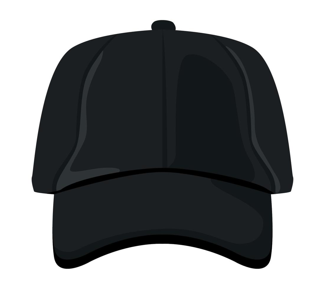 casquette sport noire vecteur