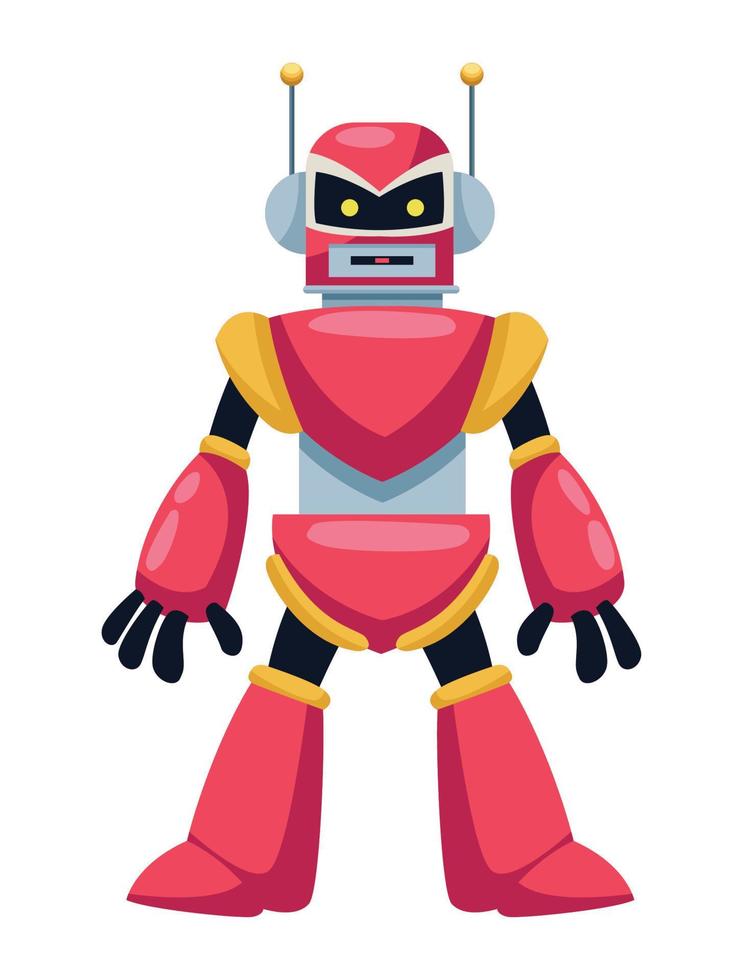 jouet enfant robot rouge vecteur