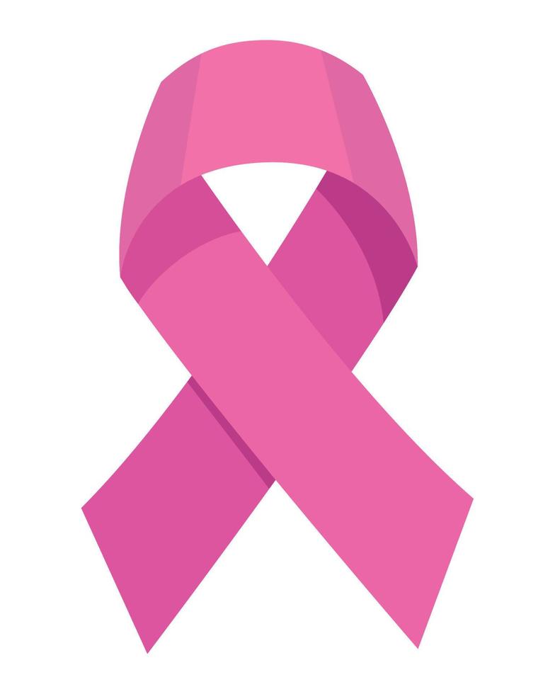 cancer du sein ruban rose vecteur