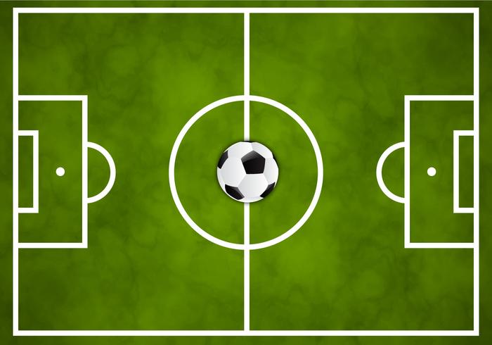 Vecteur de champ vert de soccer gratuit