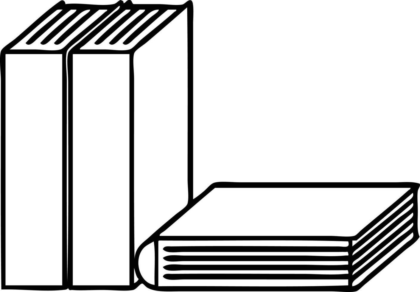 dessin au trait dessin animé de livres vecteur